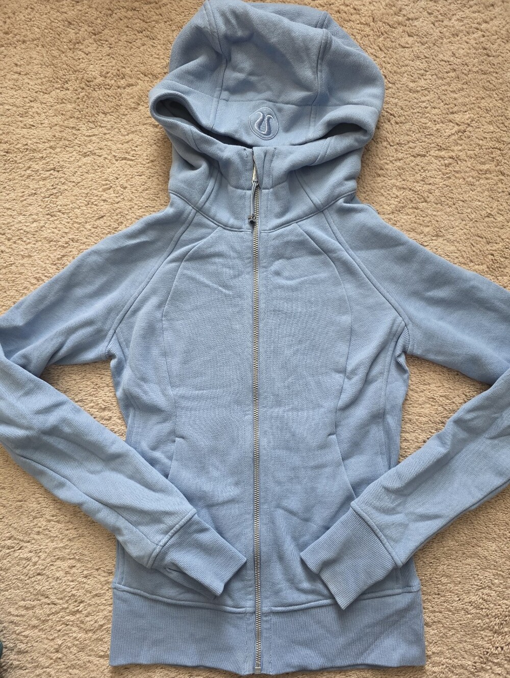 Lululemon Scuba Full Zip Blue Willow Zip-Up Hoodie Sz 2